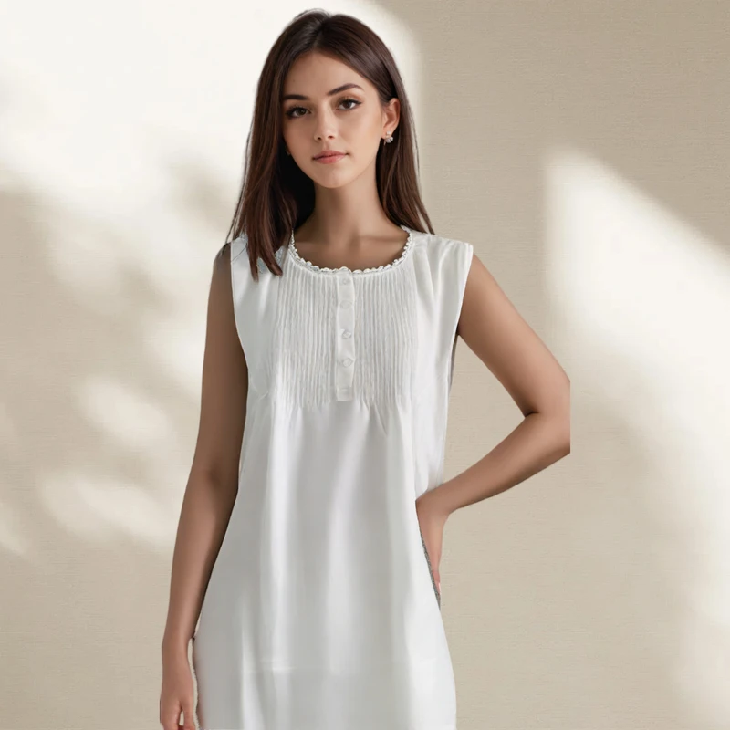 CHINEE Women Victorian Nightgown Cotton Sleepwear Maternity Nightie Long Oversize