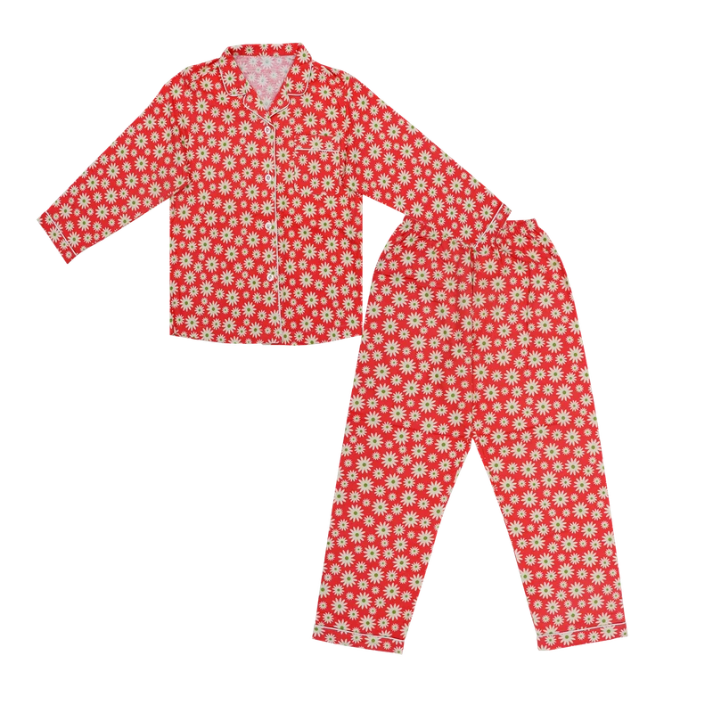 CHINEE Women's 100% Cotton Woven Flannel Pajama Set Soft & Smooth ODM Sleepwear for Winter Autumn Spring Use