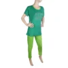 CHINEE Women's 2 Piece Night Suit Green