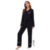 CHINEE Women's Autumn Long Sleeve Pajamas with Pockets Sexy Nightwear Viscose Sleepwear Homewear Lady's Set