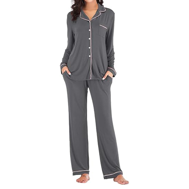 CHINEE Women's Casual Long Thermal Pajamas Set Quick Dry Soft Modal Pants Many Colors All Seasons Summer Winter Autumn Spring