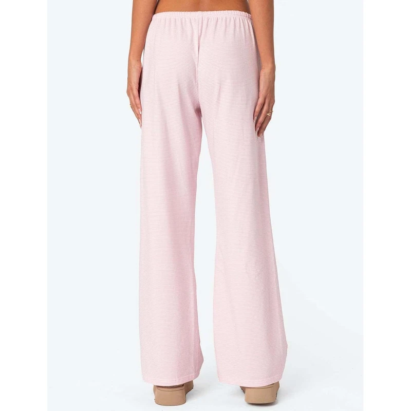 CHINEE Women's Casual Pajama Pants XS Size Sleepwear with Elastic Waist Wide Leg Drawstring and Pockets Homewear
