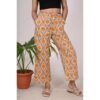 CHINEE Women's Cotton Block Print Pajama Pants with Elastic Waist Summer Eco-Friendly Sleepwear Soft & Stylish Nightwear