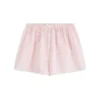 CHINEE Women's Cotton Linen Shorts Pajama Set Sleep Shorts OEKO TEX