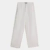 CHINEE Women's Cotton Pajama Trousers Elastic High Casual Regular Fit Boot Cut Anti Wrinkle Breathable Eco Friendly Summer