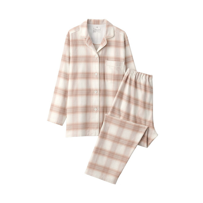 CHINEE Women's Custom Soft 100% Cotton Breathable Plus Size Long-Sleeve Button Front Solid Casual Nightgown Unisex Sleepwear Pajama Set