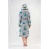 CHINEE Women's Fleece Hooded Long Robe with Pockets Comfortable Sweatshirts
