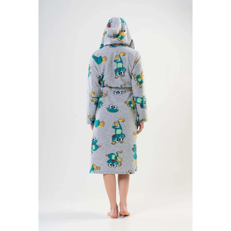 CHINEE Women's Fleece Hooded Long Robe with Pockets Comfortable Sweatshirts