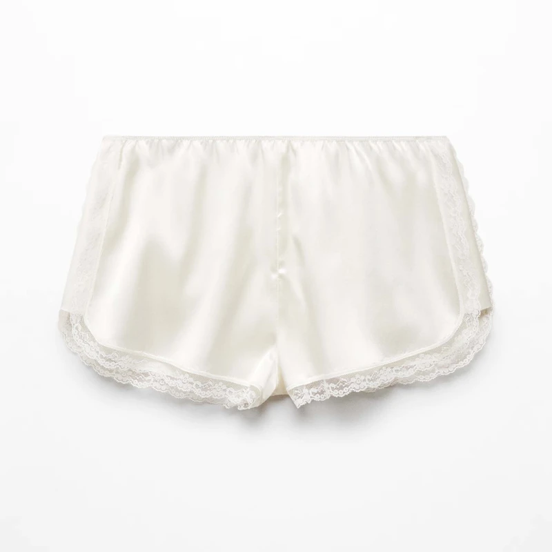 CHINEE Women's High Waist Elastic Breathable Cotton Customizable Sleep Shorts with Knitted Fabric and High Street Style