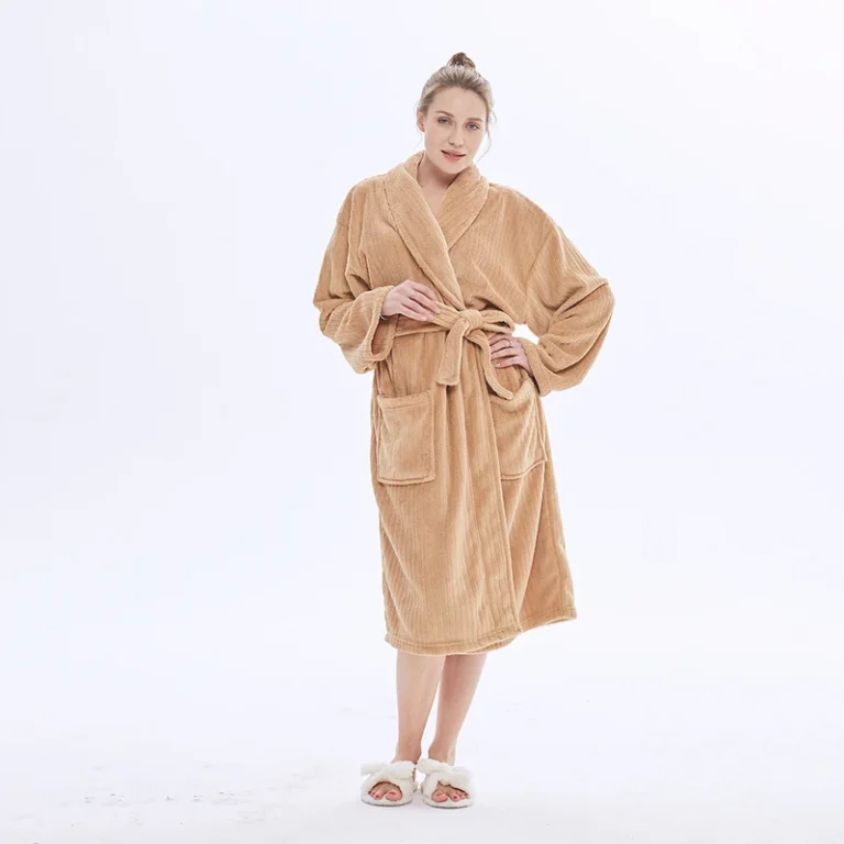 CHINEE-Womens-Lightweight-Flannel-Fleece-Bathrobe-Luxury-Robe-with-Hood-Side-Pockets-Breathable-Casual-Style-Available