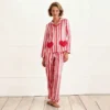 CHINEE Women's Long Sleeve Pants Pajamas Sets With Lace Design Casual Fashionable Loungewear Sets
