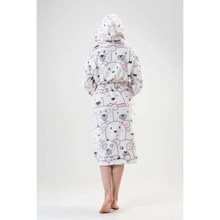 CHINEE Women's Long Sleeve Soft Hoodie Robe with Pockets Comfortable Sweatshirt