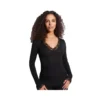 CHINEE Women's Merino Wool Silk Top Merino Wool Pajamas With Lace