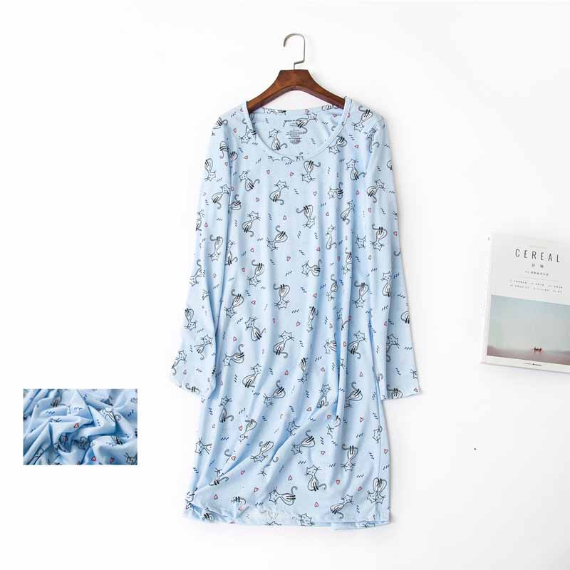 CHINEE Women's Pajamas Cotton Casual Nightgown Girls Nightdress for Home Life