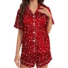 CHINEE Women's Silk Summer Sleepwear Shorts Elastic Waist Custom Colors Sizes Breathable Quick Dry Night Suits