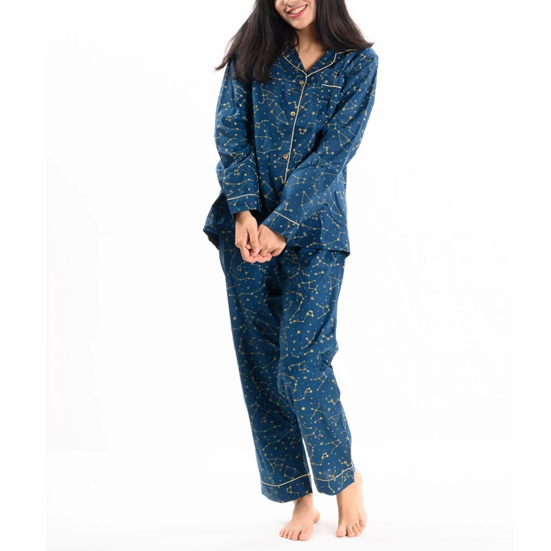 CHINEE Women's Sleep Dress Pajama Night Suit Elastic Waist Spring Solid Pattern Silk/Cotton