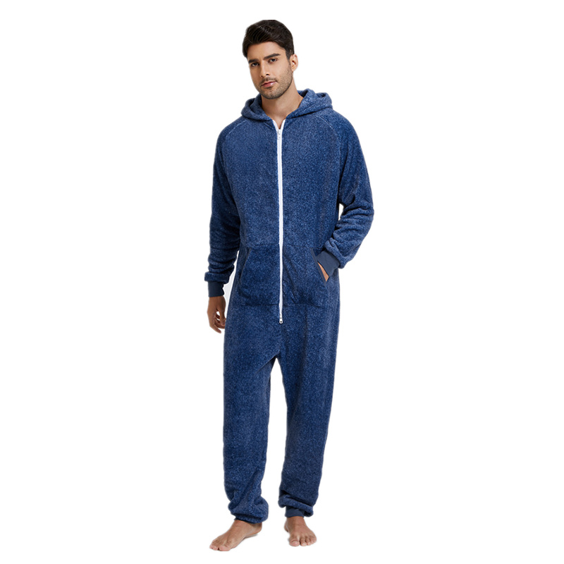CHINEE Women's Sleep Pajama Adult Sleepwear Cotton Hood Onesie Pajama Custom
