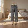 CHINEE Women's Summer Ice Silk Pajama Pants Breathable Screen Printed Lounge Trousers