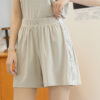 CHINEE Women's Summer Sleepwear Casual High Rise Soft Breathable Elastic Waist Pajama Shorts Viscose Knitted Fabric