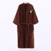 CHINEE Women's Super Fluffy Relaxation Hooded Fleece Robe Warm Plush Terry Cloth Bathrobe Casual Print Breathable Long Knee for Spring