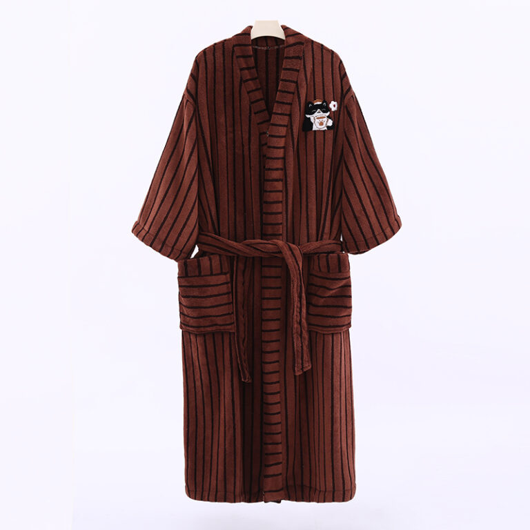 CHINEE Women's Super Fluffy Relaxation Hooded Fleece Robe Warm Plush Terry Cloth Bathrobe Casual Print Breathable Long Knee for Spring