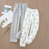 CHINEE Women's Thick Flannel Pajama Pants Autumn Winter Warm Large Size Loose Trousers Coral Fleece Knitted Loungewear