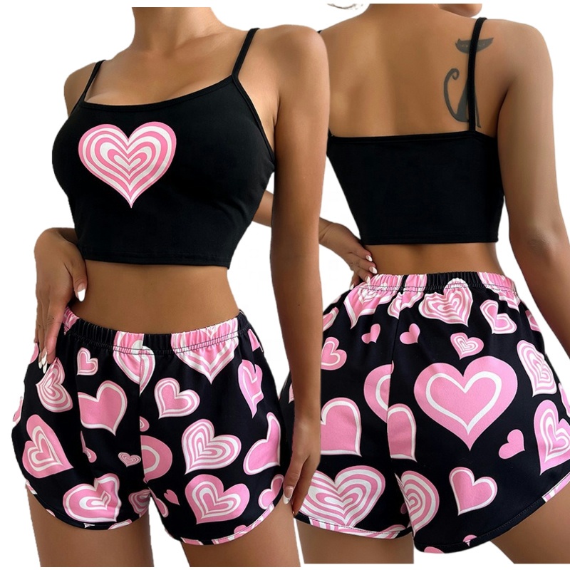 CHINEE Women's Two piece Camisole and Shorts Pajama Set Women's Sleepwear