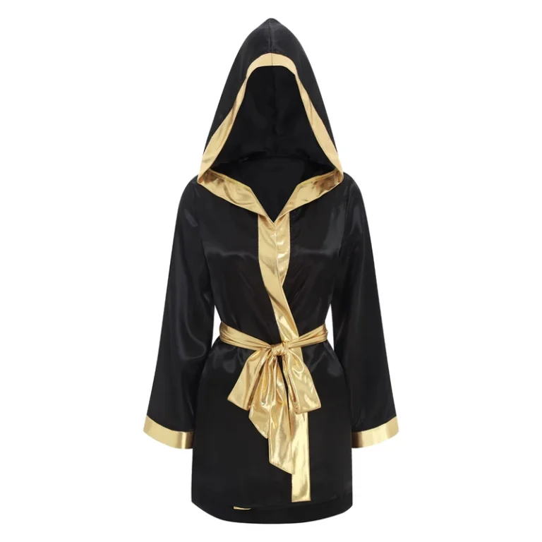 CHINEE Wrestling Boxing Robe with Hood Boxing Robe for Men and Women Satin Custom Jiu Jitsu Kimono MMA Boxing Robe