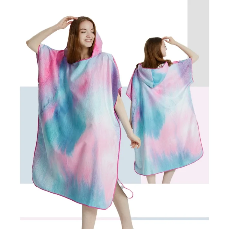 CHINEE Wuxi Ivy Textile Custom Novelty Antimicrobial Surf Changing Robe Kids Pool Towels Quick Dry Soft Microfiber Poncho Hooded