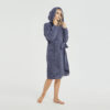 CHINEE Ylys Bath Robe Pijamas Womens Sleep Wear High Quality Home for Winter Night Gown Pajamas Free Size 100% Polyester Hooded Knitted