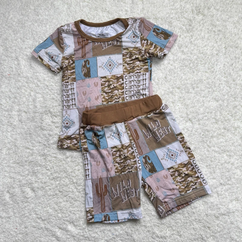CHINEE Yy West RTS Casual Print Bamboo Children's Pajama Sets for Boys and Girls Mystery Box Children's Clothing
