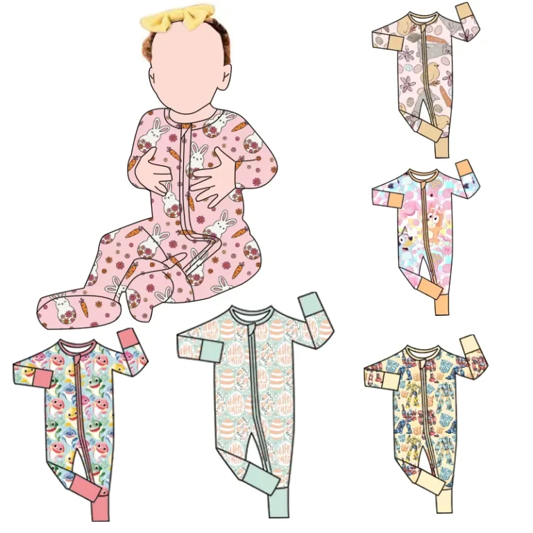 CHINEE-Zs-High-Quality-Kids-Zippy-Rompers-Two-Way-Zipper-Long-Sleeve-Western-Printed-Bamboo-Fiber-Toddler-Infant-Folded-Hand-Feet-1