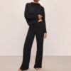 CHINEE long sleeve Loungewear for Women Mock Neck Pullover sets modal women's Two Piece Lounge Set Sustainable Womens Sleepwear