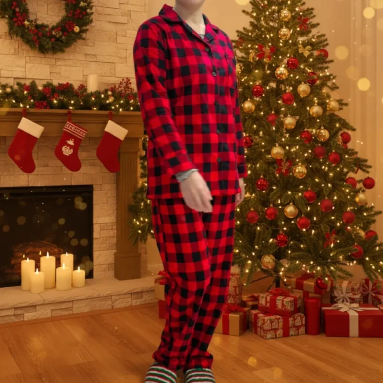 100-Cotton-Family-Pajamas-Sleepwear-Christmas-Pajamas-Red-Pure-Cotton-Matching-Family-Pajamas-Plaid-Christmas-Pjs-Family