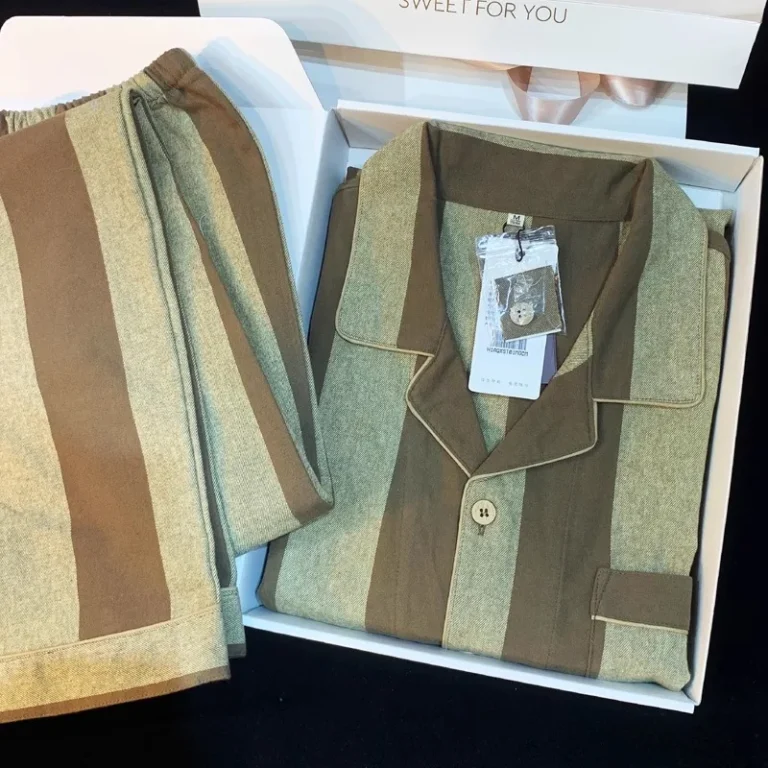 100-Cotton-Mens-Pajamas-Modal-Bamboo-Pajamas-Soft-and-Breathable-Factory-Custom-Solid-Color-Striped-Pajamas