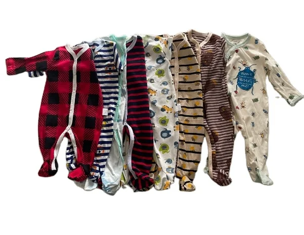 100-Cotton-Onesie-Random-Design-Snap-Button-Closure-Bodysuits-Pajamas-Clothes-Set-for-Baby-Boy-Girl-Woven-Fabric