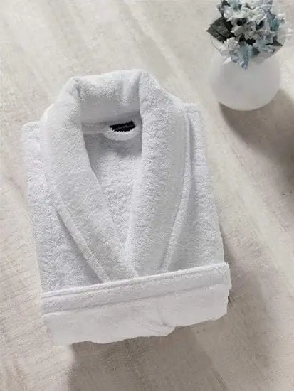 100-Cotton-Terry-Cloth-Bath-Robe-for-Women-Men-340-GSM-Soft-Plush-Summer-Long-Robe