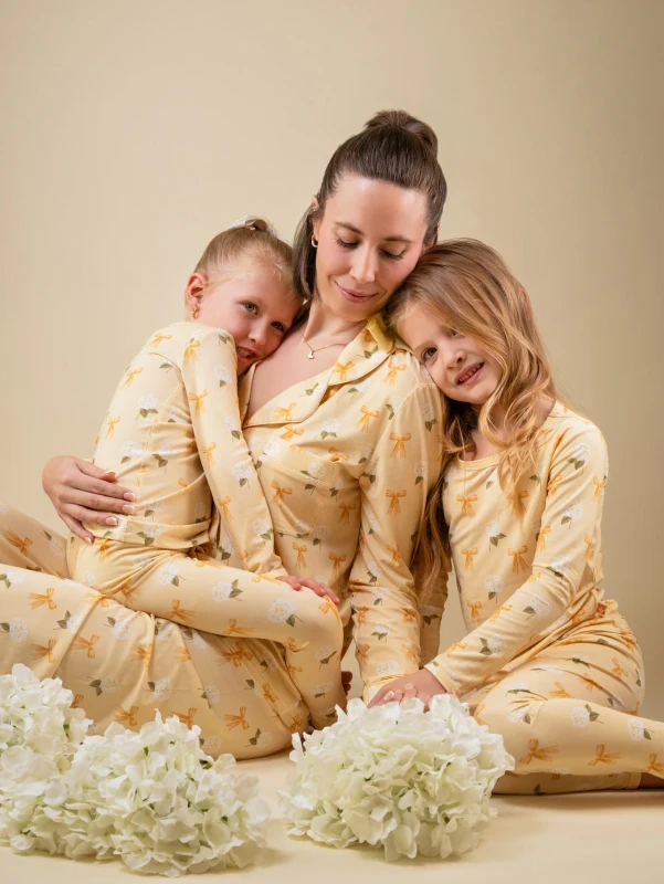 100-Cotton-V-neck-Women-Sleepwear-Multi-style-Mommy-and-Me-Outfits-Organic-Cotton-Eco-Friendly-Matching-Pajamas