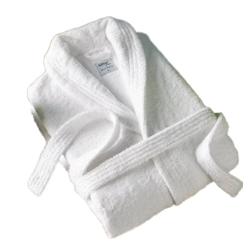 100% Cotton Woven Men's Robe for Hotel Spa Home Loungewear