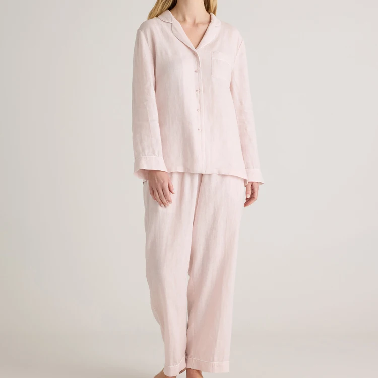 100-Linen-Pajama-Set-for-Women-Long-Sleeve-Womens-Sleepwear-Womens-Homewear-Custom-Casual-Pyjamas
