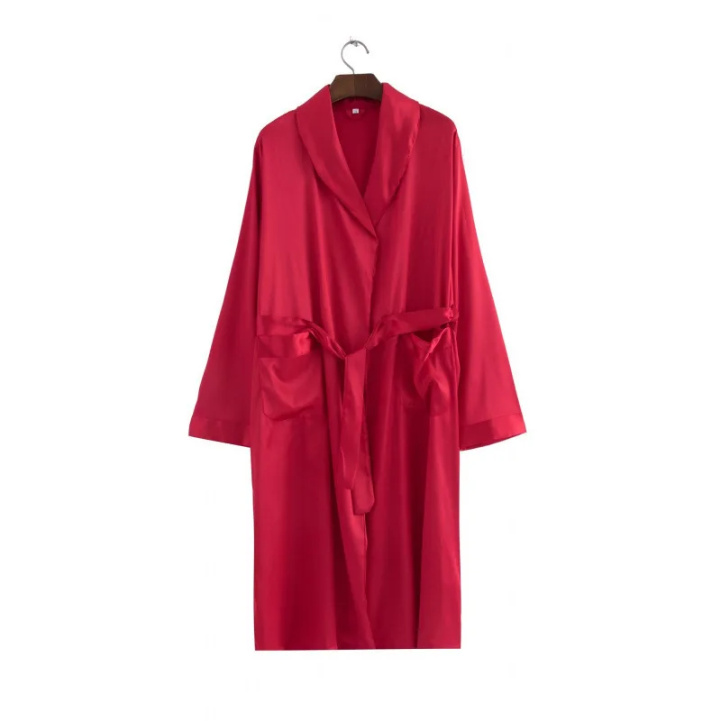 100% Pure Silk Kimono Robe for Home Hotel Spa Chinese Silk Mulberry Maxi Robe Bulk Black Silk Robes