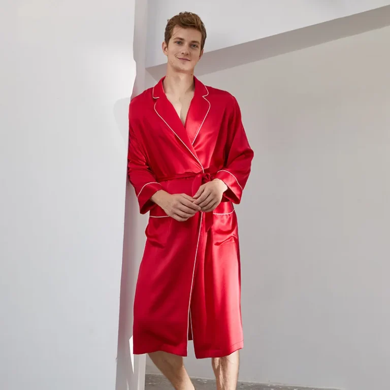 19-Mmi-Silk-Nightgown-Mens-Long-Pajamas-Summer-and-Autumn-100-Mulberry-Silk-Home-Clothes-Mens-Lace-Up-Nightgown