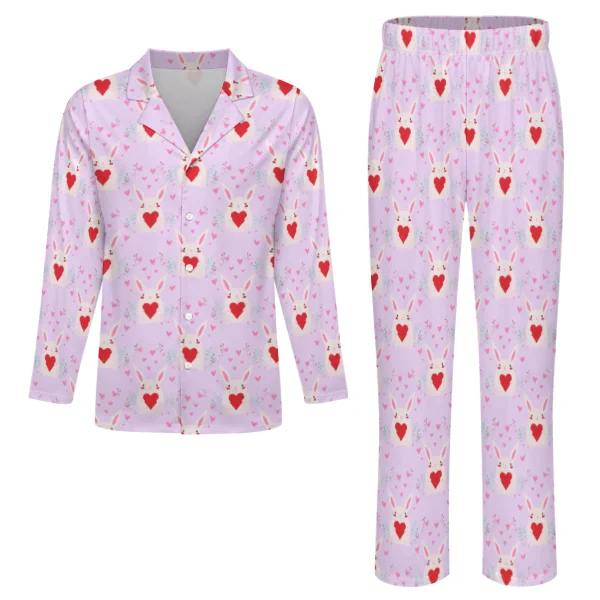2-Piece-Pajamas-Set-Womens-Girl-Men-Unisex-Winter-Pajamas-Women-High-Quality-Sleepwear-Valentines-Day-Women-Pajamas