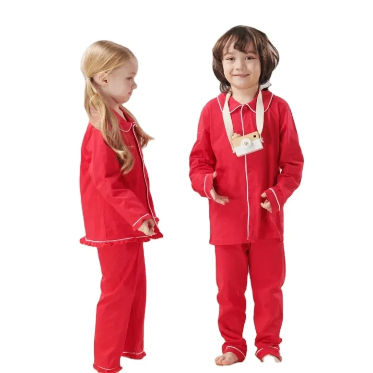 2-Piece-Toddler-Girls-Clothing-Sets-Formal-Style-Solid-Pijama-Comfortable-Cotton-Fabric
