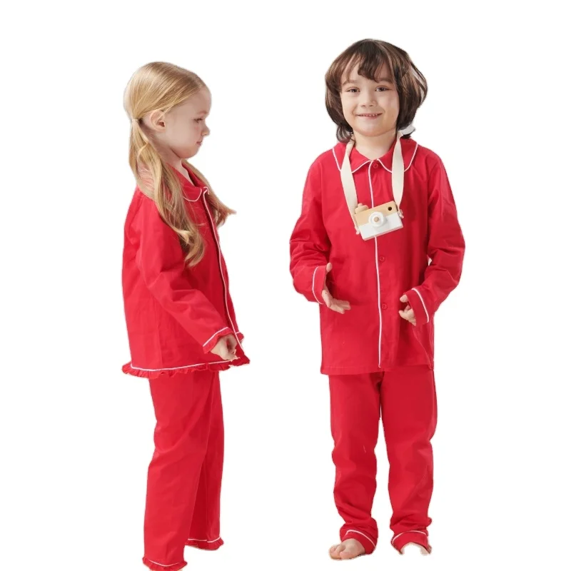 2 Piece Toddler Girls Clothing Sets Formal Style Solid Pijama Comfortable Cotton Fabric