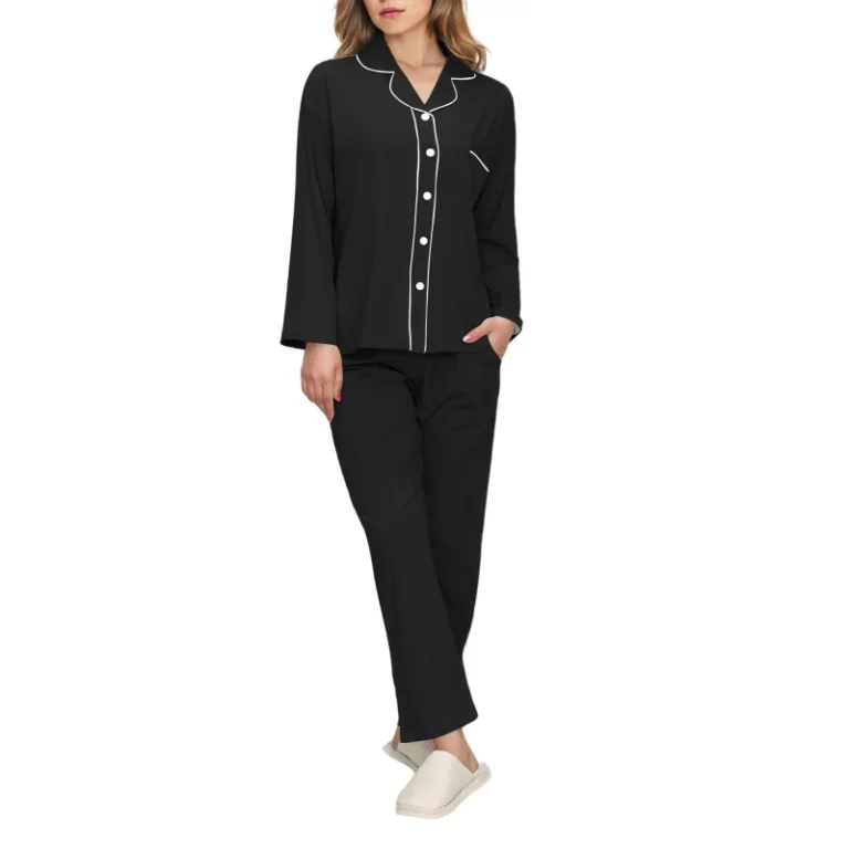 2-Piece-Womens-Sleepwear-Set-100-Cotton-Pajamas-Long-Sleeve-Loungewear-Pyjamas-Custom-Pjs-for-Ladies