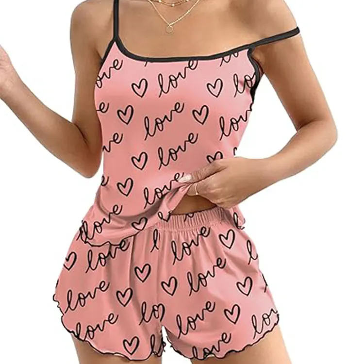 2-Pieces-Set-Womens-Pajama-Shorts-Suit-Homewear-Print-Underwear-Pijama-Sexy-Lingerie-Camisoles-Tanks-Nighty-Ladies-Sleepwear
