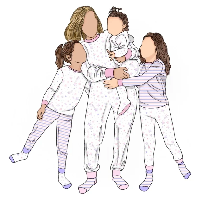 3pcs-Customized-Long-Sleeve-Tops-and-Pant-Mommy-and-Me-Matching-Outfits-Family-Matching-Pajamas-Sets