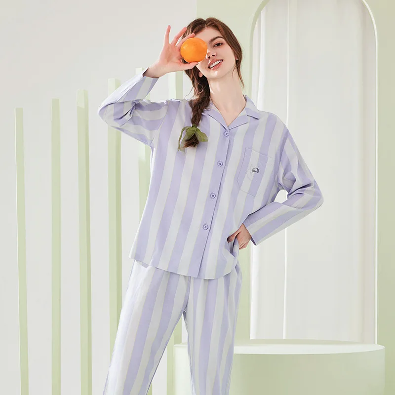 48% Modal 45% Cotton 7% Spandex Satin Thermal Summer Pajamas for Women Set Long Pants Button Down Sleepwear