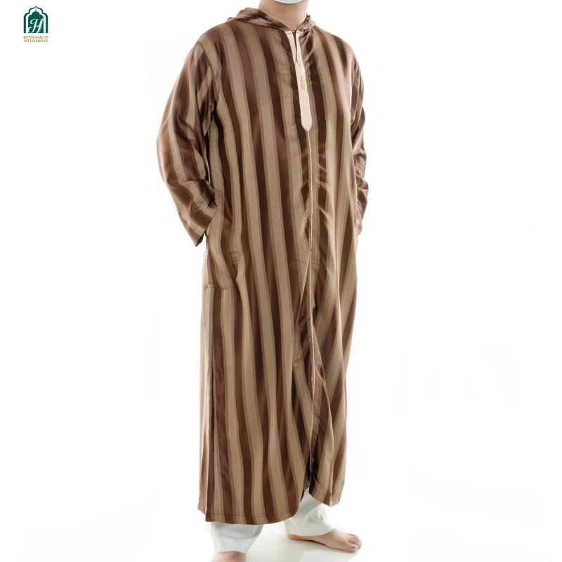 9005 Kuwii Autumn New Design Muslim Embroidered Men's Robe Thobe Men Muslim Islamic Clothing Men Abaya Islamic Clothing